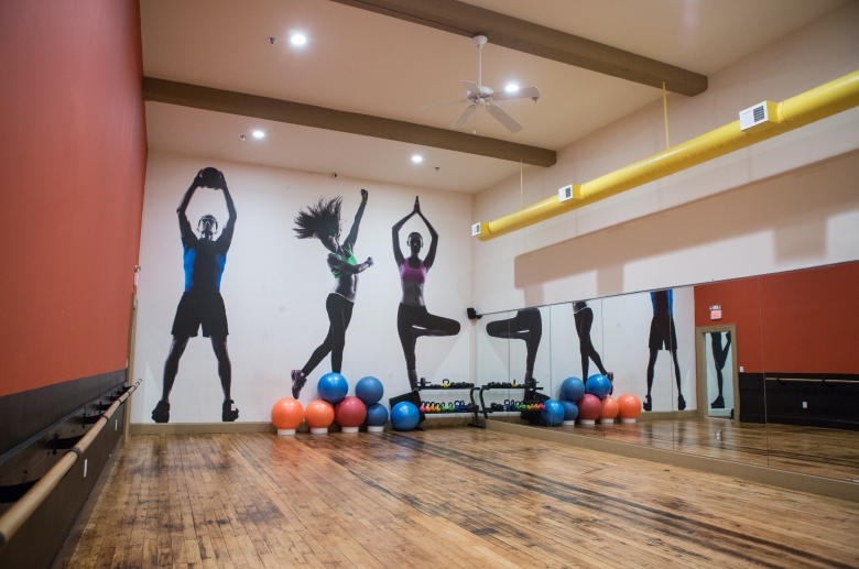Yoga and complimentary fitness studio