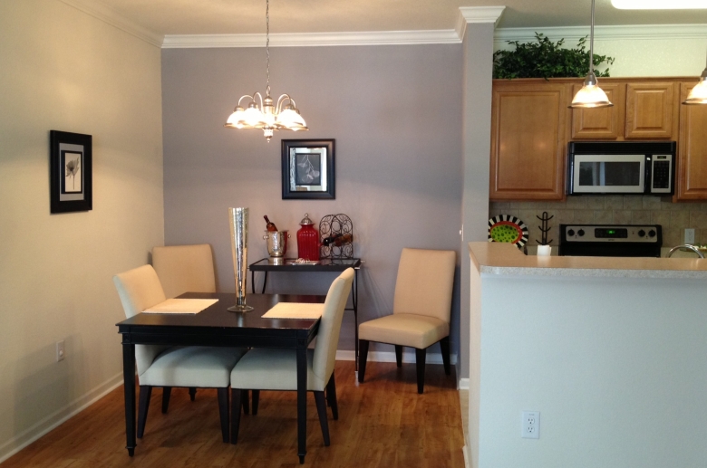 Windsor Club dining room with hardwood flooring