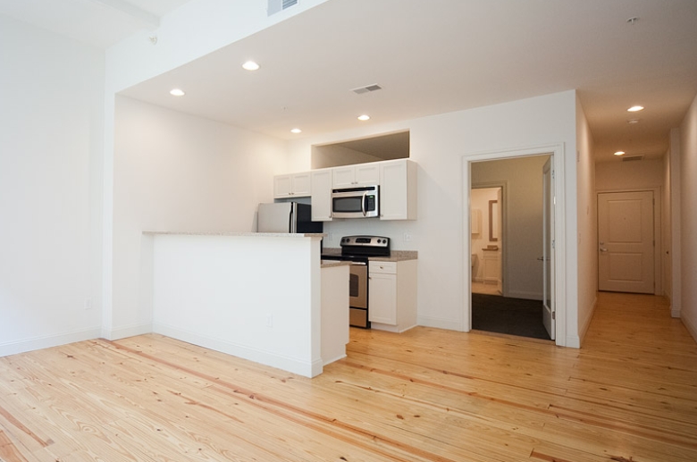 Open kitchen and living space