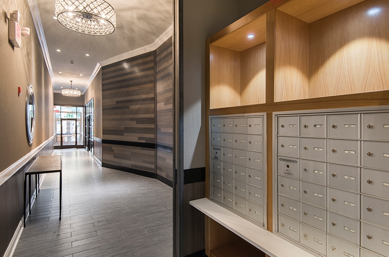 Mailboxes at 1222 Arch Street lobby