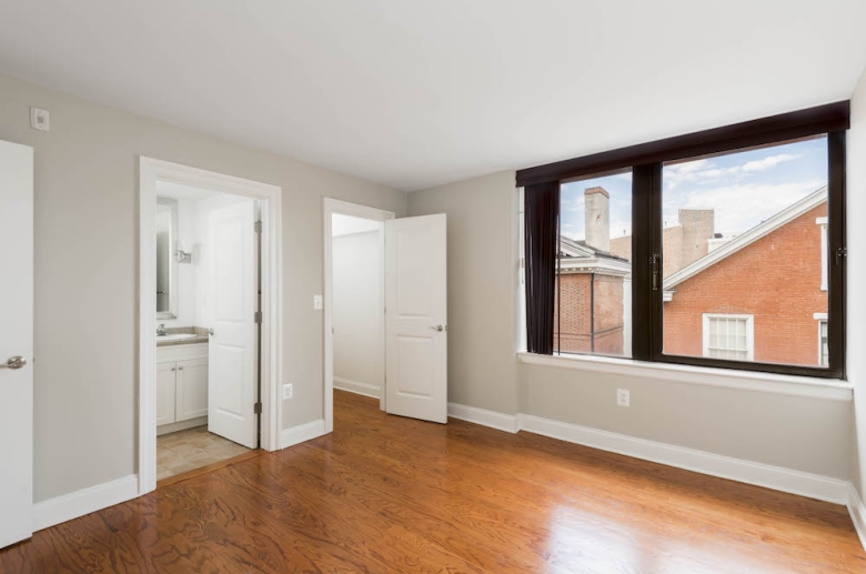 Gleaming hardwood floors