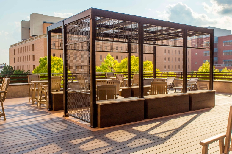 Roof deck with dawn light Barringer Residences