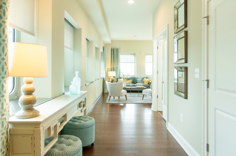 Gleaming hardwood floors