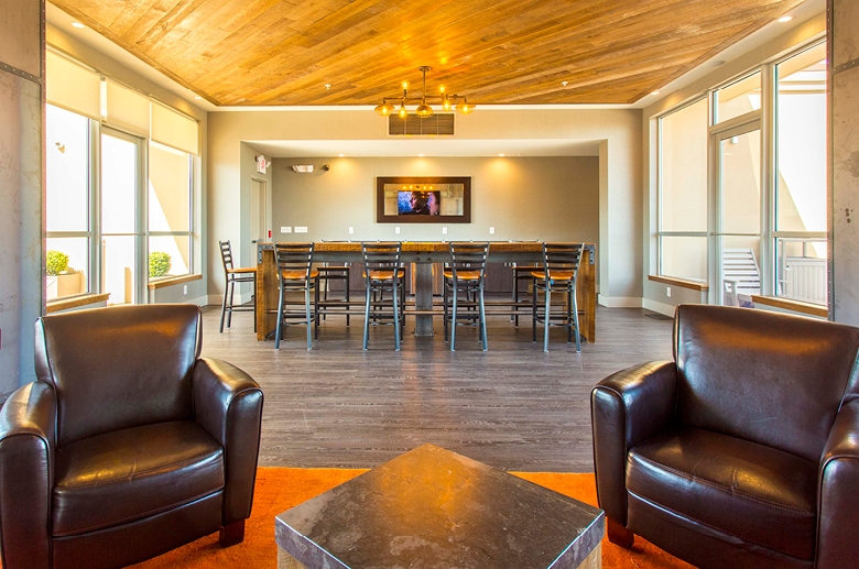 Resident sky box with lounge