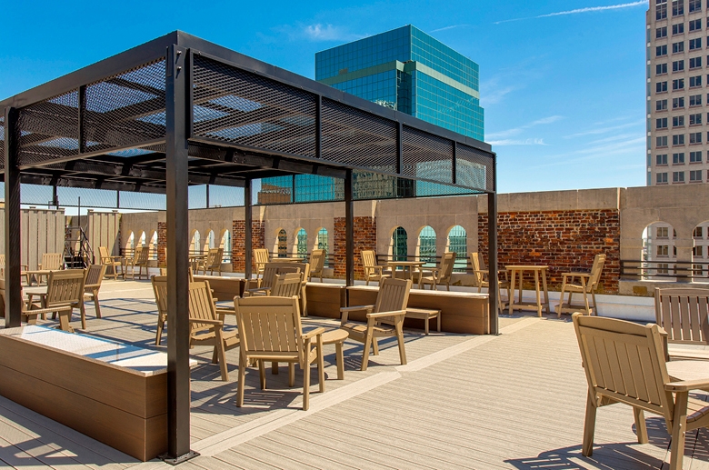 Fully furnished resident roof deck