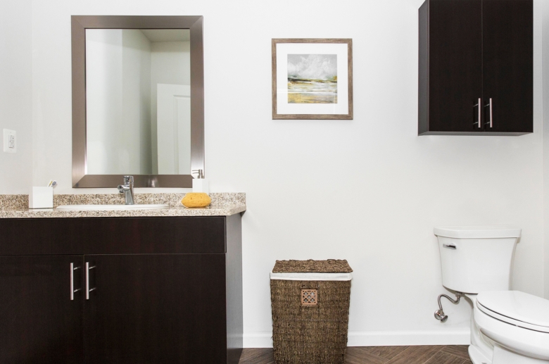 Modern spa-style bathroom