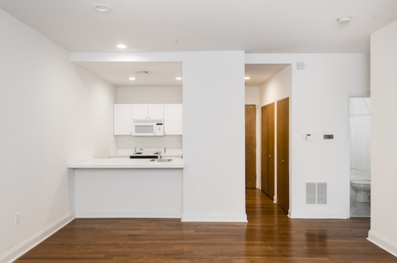 kitchen with hardwood flooring at 1600 Walnut