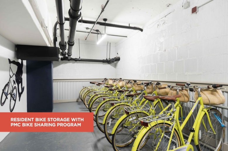 Resident bike storage and bike share program