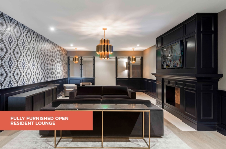Fully furnished resident lounge