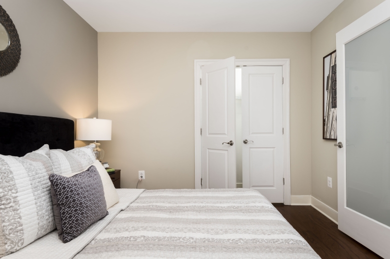 Bedroom with french doors