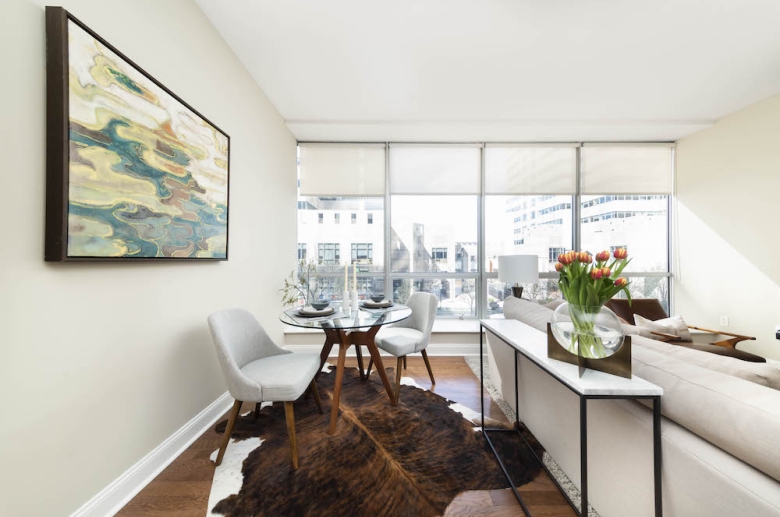 Living space with city views at 2040 Market Street
