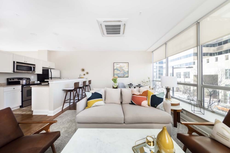 Generously sized open floorplan layouts