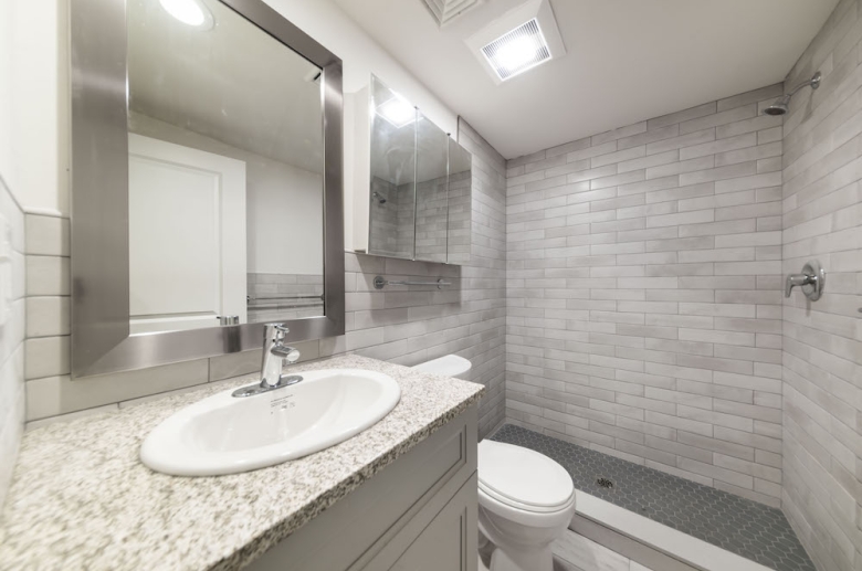 Modern spa-style bathroom