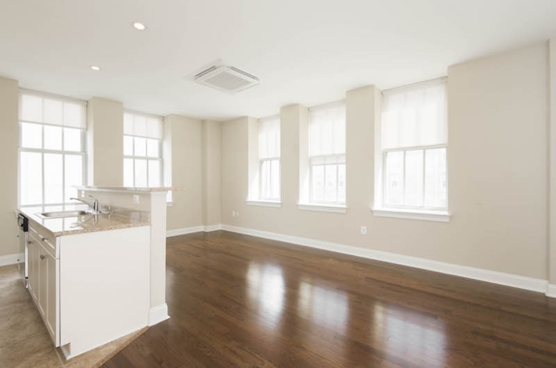 Gleaming hardwood floors