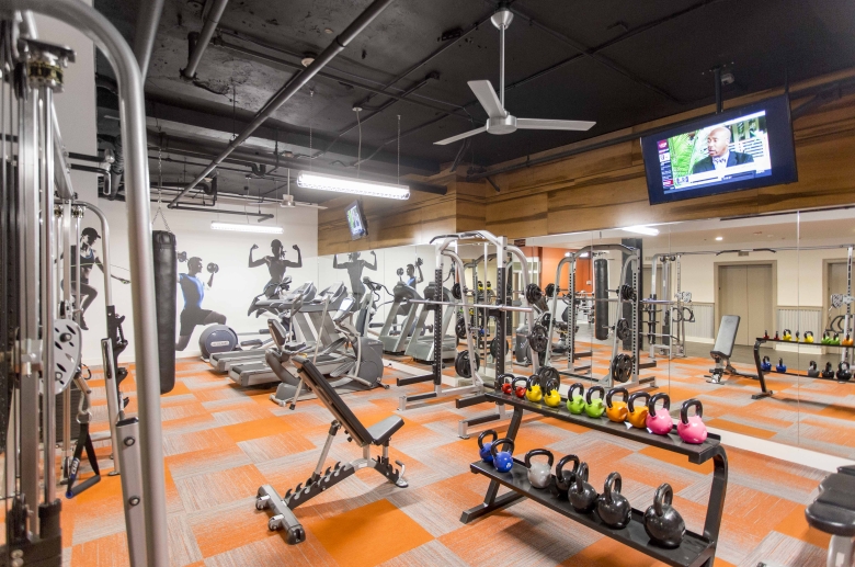 Strength training equipment at 1600 Walnut