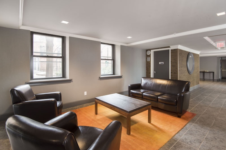Resident lounge with leather seating