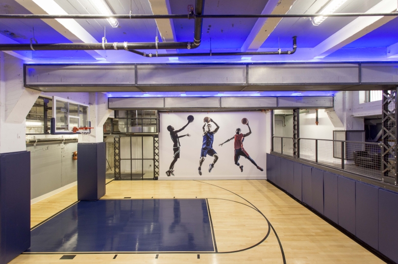 Indoor basketball court