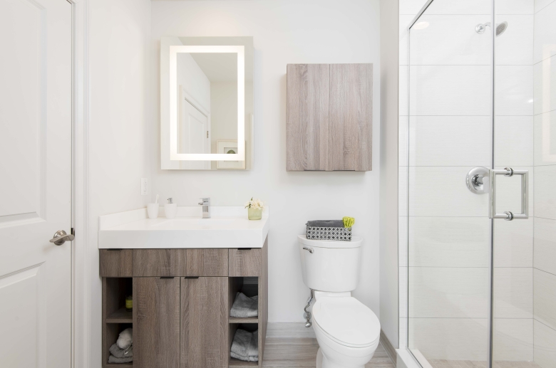 Model unit modern bathroom