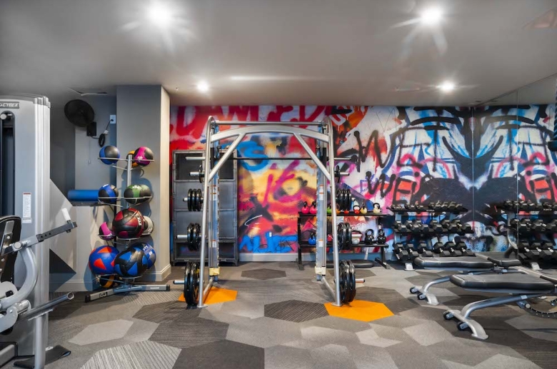 State-of-the-art fitness center at Franklin Tower