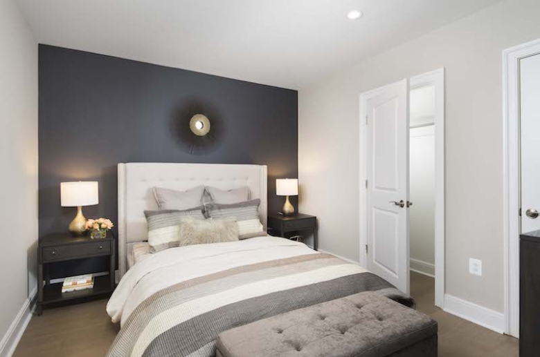 Ample bedroom closet space