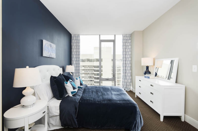 Furnished bedroom unit