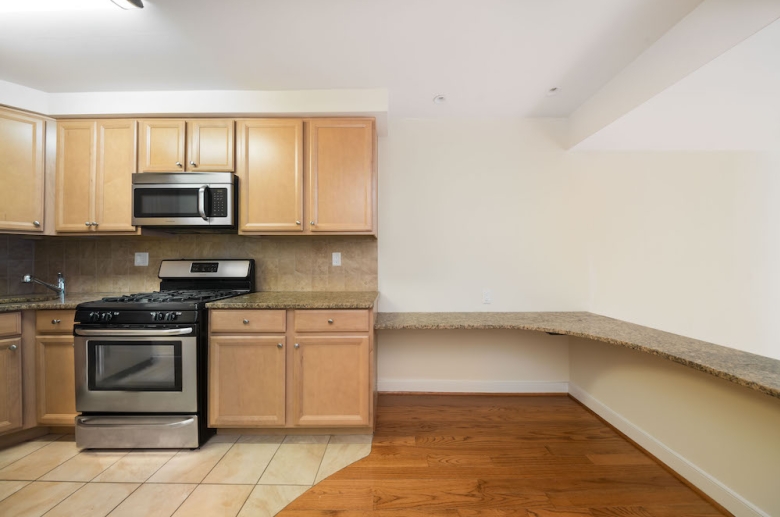 Large granite breakfast bar