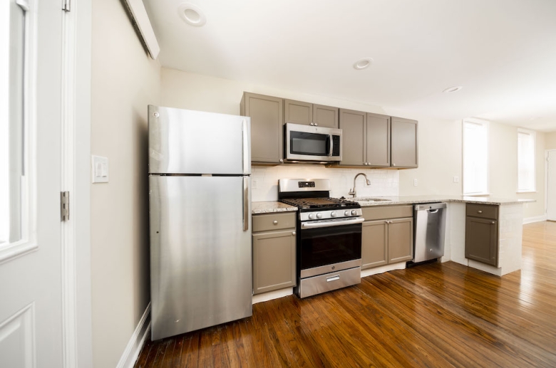 Fully equipped kitchen at 415-417 S. 10th Street