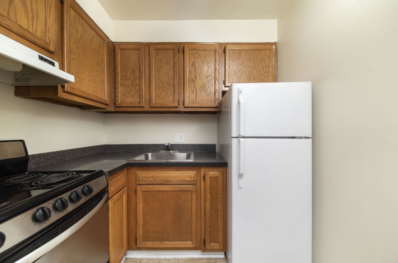 Wooden kitchen cabinets at 415-417 S. 10th Street 