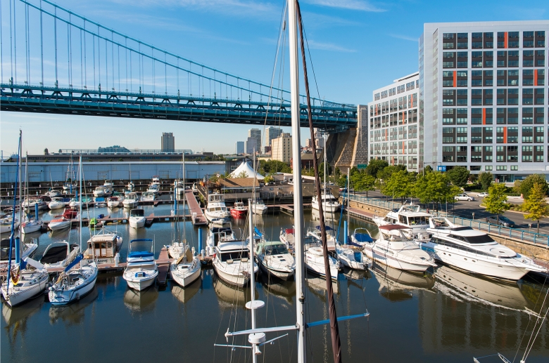 Ideally located on the Delaware River waterfront
