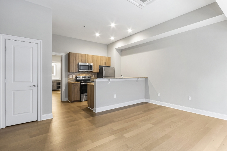 Open concept kitchen and living space at 1300 Chestnut Street 