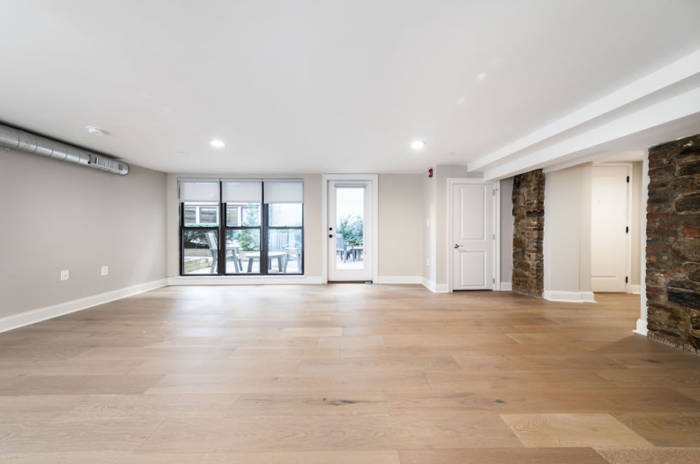 Expansive floorplan with balcony at Waterfront Apartments