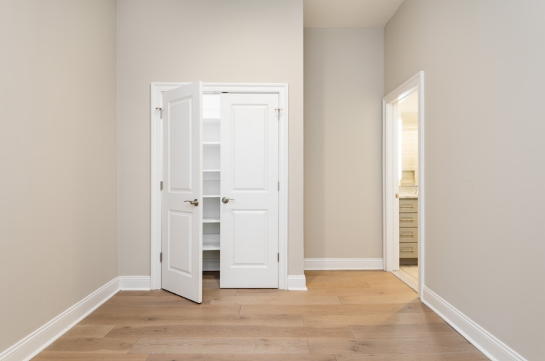 Main bedroom with closet and bathroom