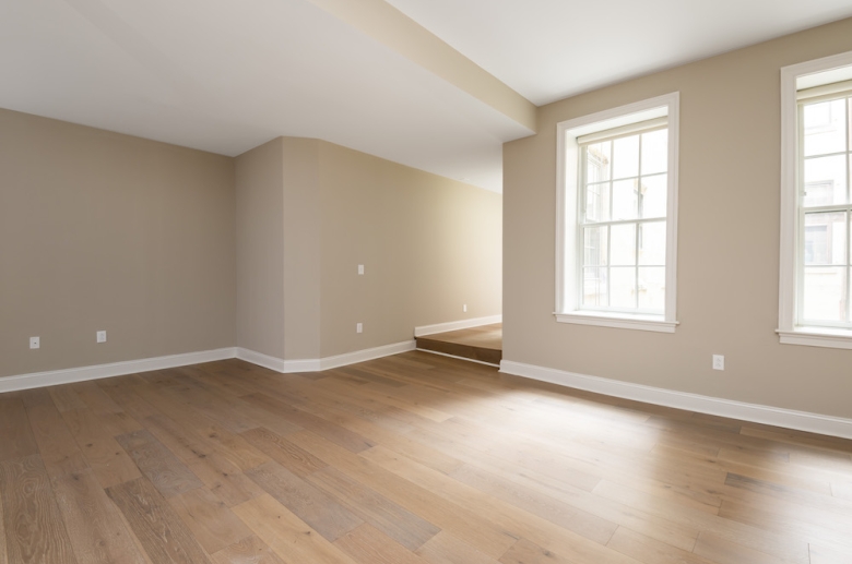 Living area with natural lighting at Waterfront Apartments