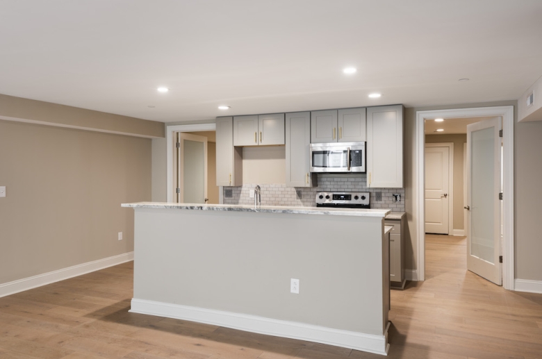  Open concept kitchen at Waterfront Apartments