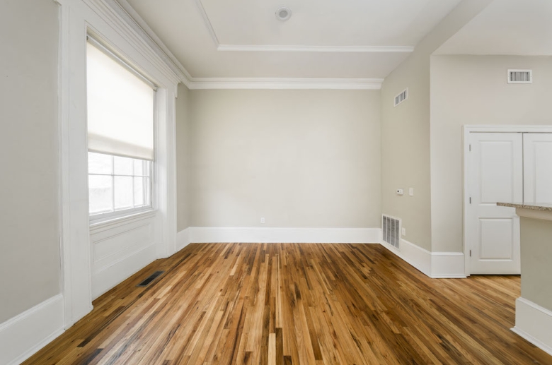 Gleaming hardwood floors