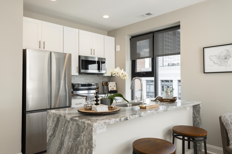 Kitchen with new appliances