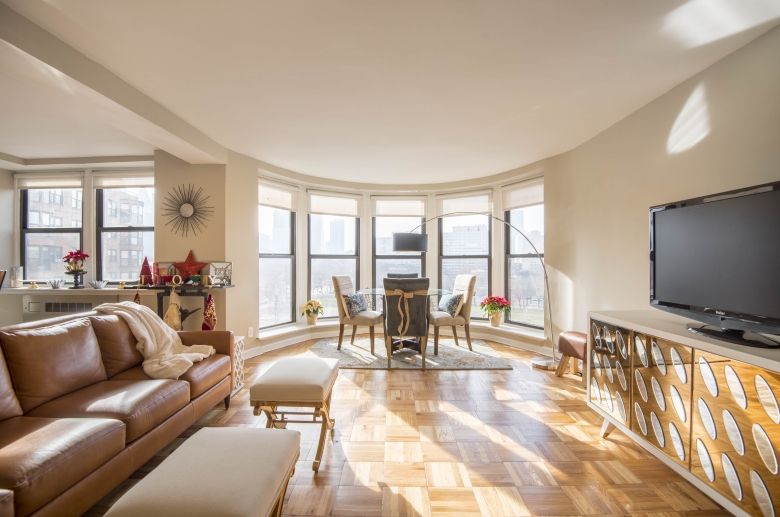 Expansive windows and abundant natural light