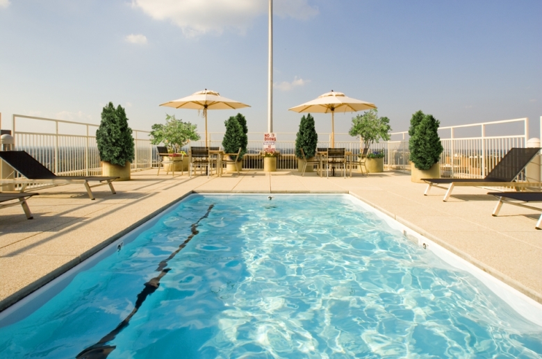 Rooftop pool with terrace