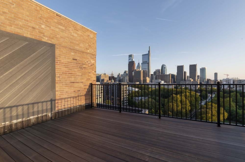 Resident deck with stunning city views