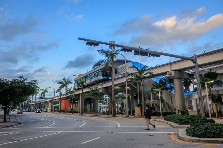 Miami's Metromover and Metrorail nearby The Atrium 