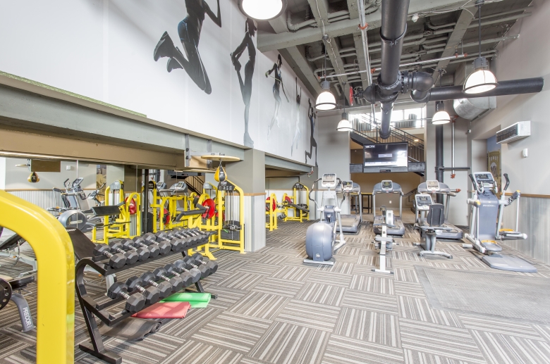 Fully equipped on-site fitness center