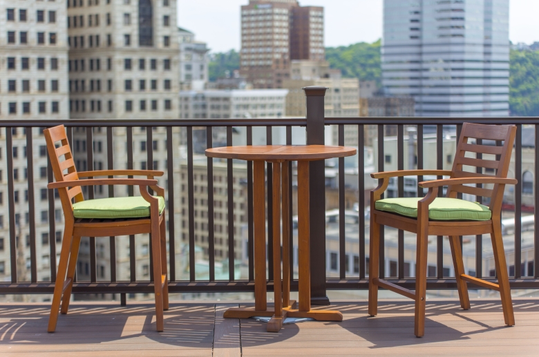 Rooftop entertaining space