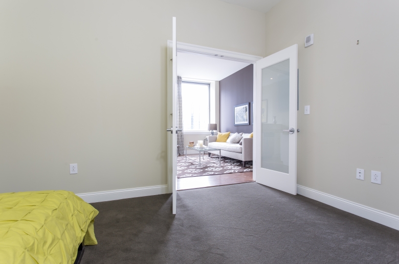 Bedroom with french doors