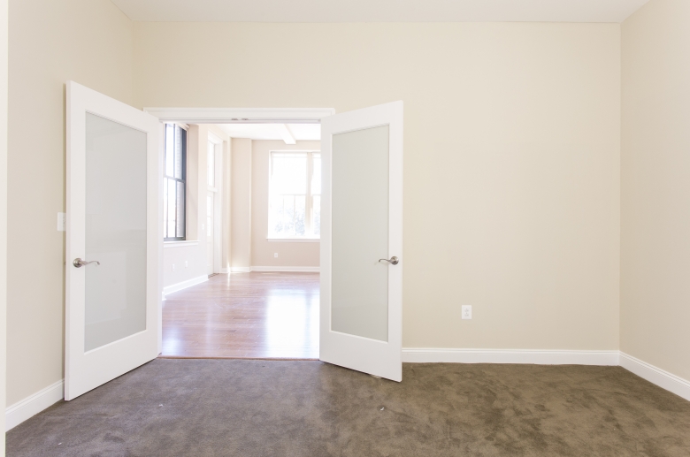 Bedroom with french doors