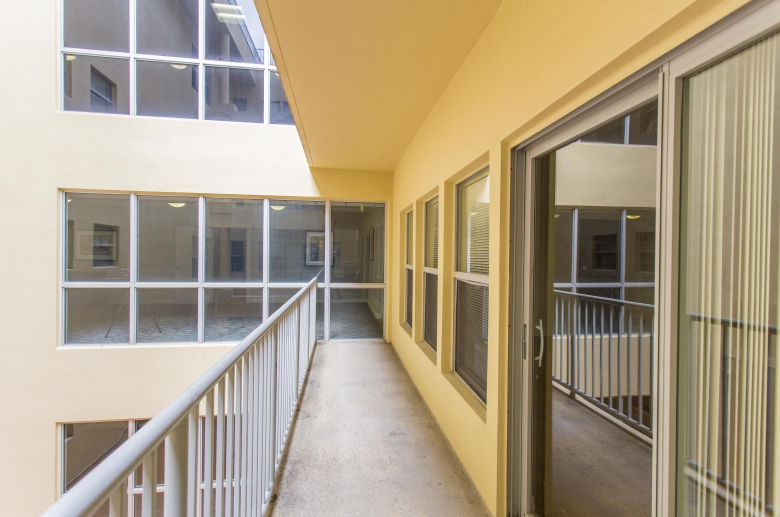 Clean and modern open hallway