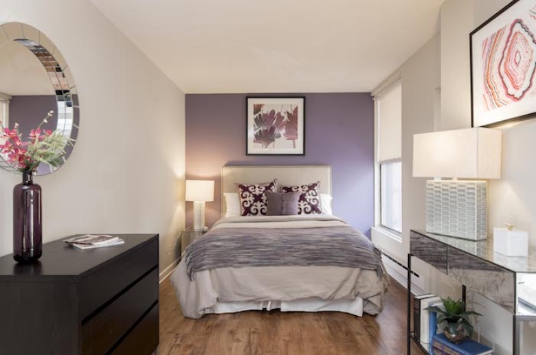 Bedroom with city views