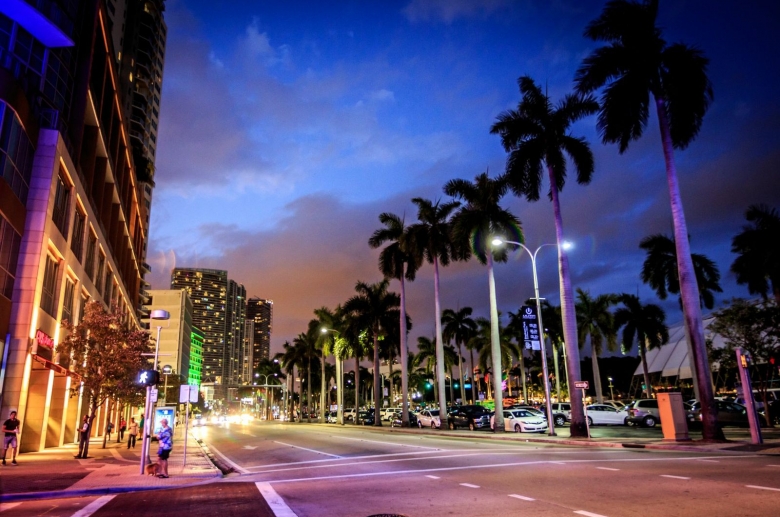 Night view of Miami