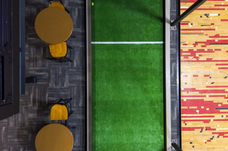 Indoor bocce court