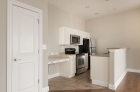 Built-in writing desk in kitchen space