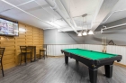 Parkway House resident lounge with billiards table